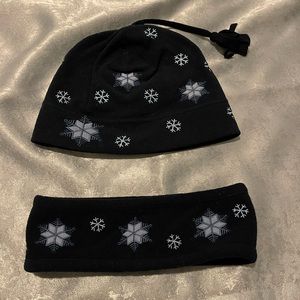 Navy Blue winter hat / beanie and ear cover